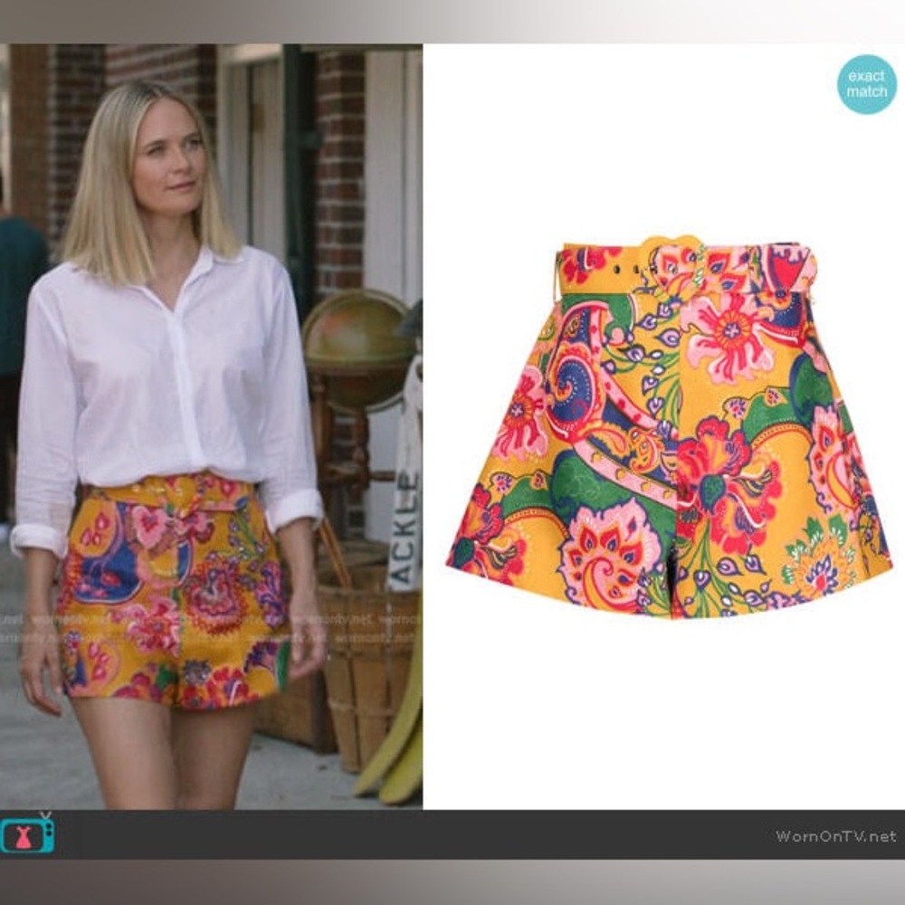 Zimmermann Multicolor Paisley High-Waist Shorts
